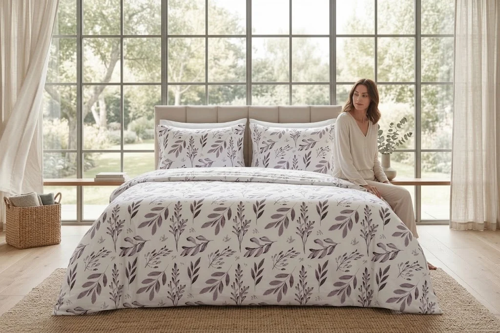 Lenjerie pat Ranforce 100% Cotton Pro (Ivory Glow) [2]
