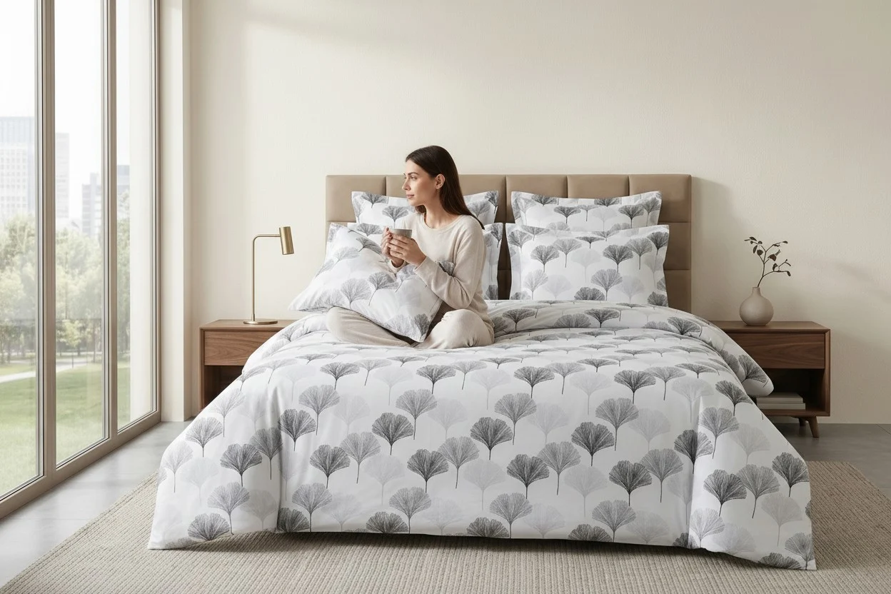 Lenjerie pat Ranforce 100% Cotton Pro (Satin Story) [2]