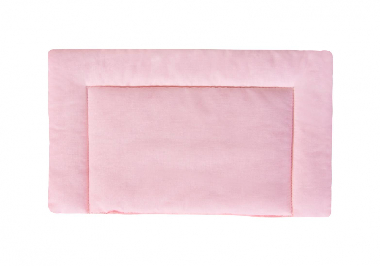 Lenjerie patut bebe, SomnART, cearceaf pat 60x120x10 cu elastic, cearceaf pilota 80x110, perna joasa 20x35, Roz [3]