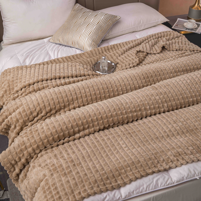 Patura cocolino gofrata 200x230cm Jojo Home,bej-F051 [3]