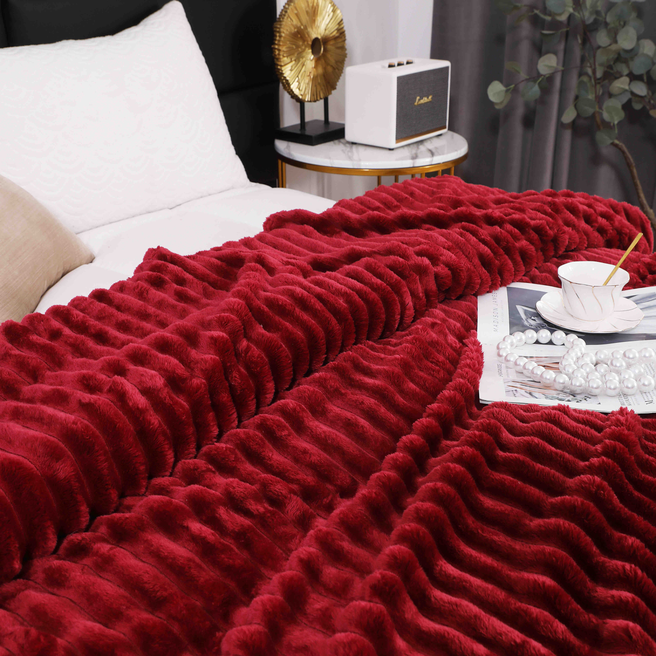 Patura cocolino gofrata 200x230cm Jojo Home,visinie-F049 [4]