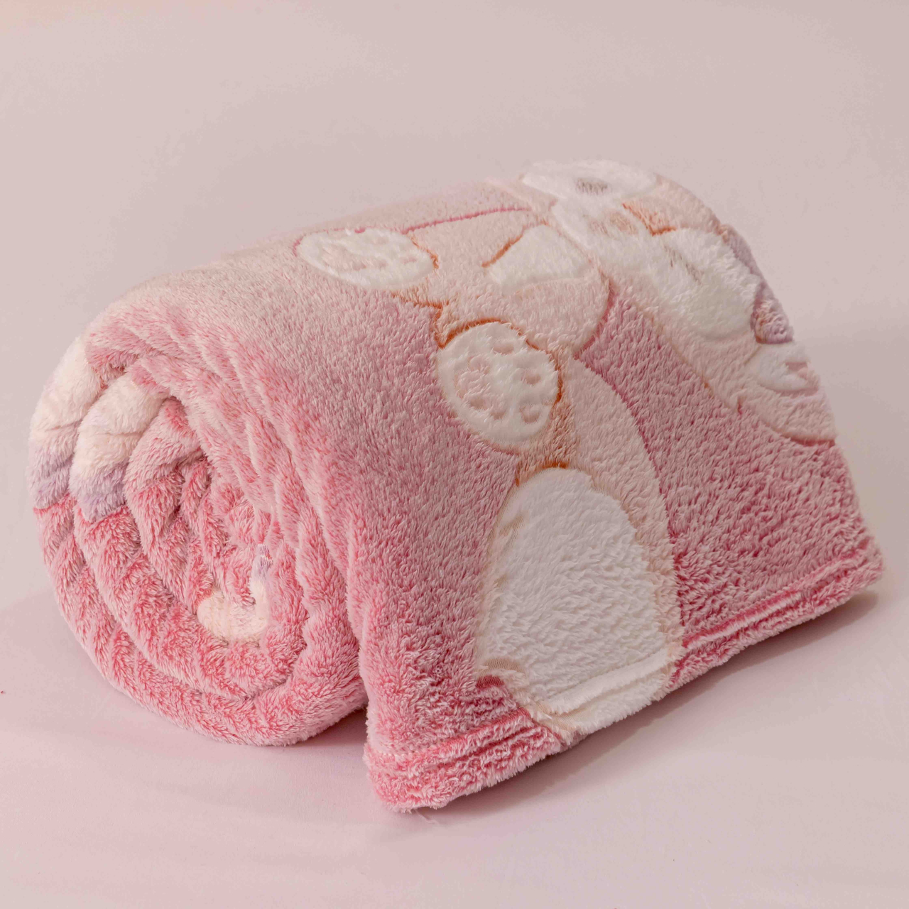 Patura pufoasa cocolino 200x230cm,roz,pisicute-F084 [3]