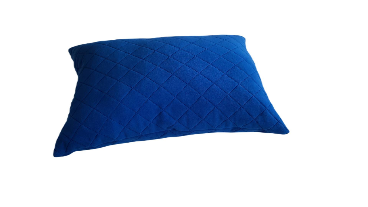 Perna 50x70 matlasata micropolar moale si pufos PolarTech tip Cocolino, culoare Palace Blue, Somnart, vidata [2]