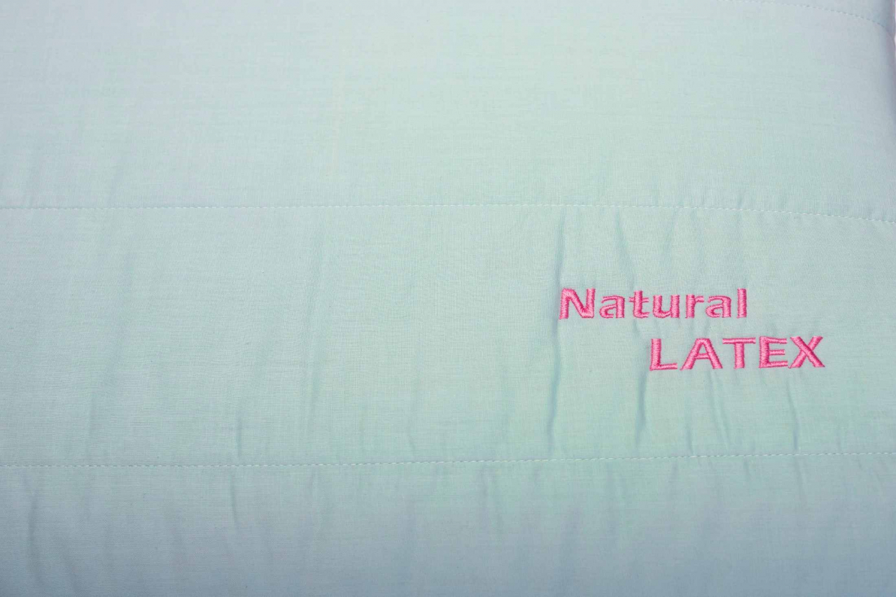 Perna ergonomica Somnart LATEXCEL, 64x40x11 cm, latex natural, husa bumbac 100%, bleu [5]
