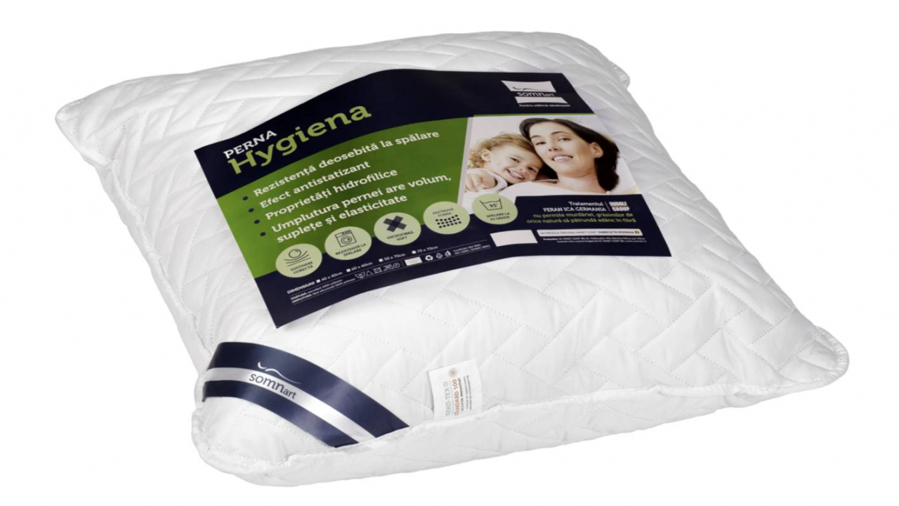 Perna Medicinala 70x70cm Somnart, Hygiena Antistatizanta Hidrofilica, hipoalergenica, bilute Superball, 100% fibra poliester [5]