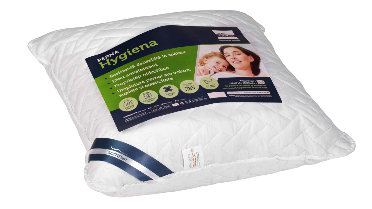Perna Medicinala 70x70cm Somnart, Hygiena Antistatizanta Hidrofilica, hipoalergenica, bilute Superball, 100% fibra poliester [2]