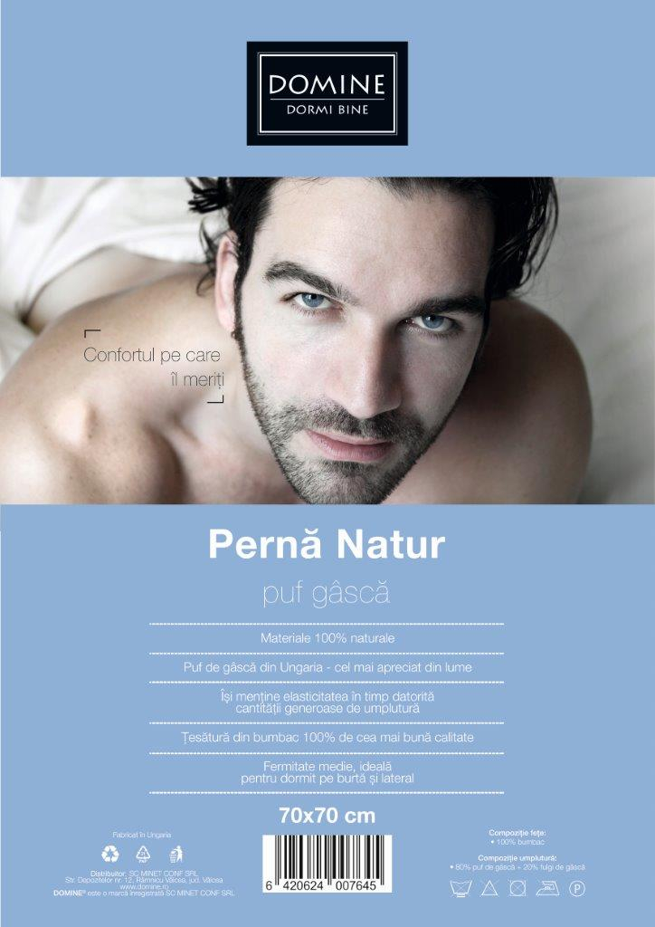 Perna puf gasca Domine 70x70 din bumbac 100% natural, fermitate medie spre tare [7]