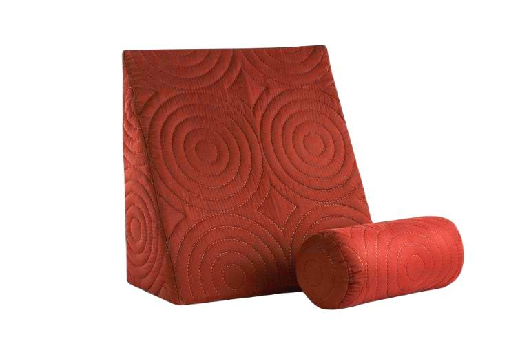Perna Relax TV 60x68x30cm, ortopedica pentru citit, antireflux, cu husa detasabila, confortabila si rezistenta la spalari multiple la 40 grade, Rosu [2]
