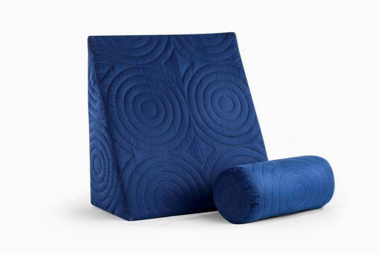 Perna Relax TV 60x68x30cm, ortopedica pentru citit, antireflux, cu husa detasabila, confortabila si rezistenta, lavabila la 40 grade, Albastru [2]