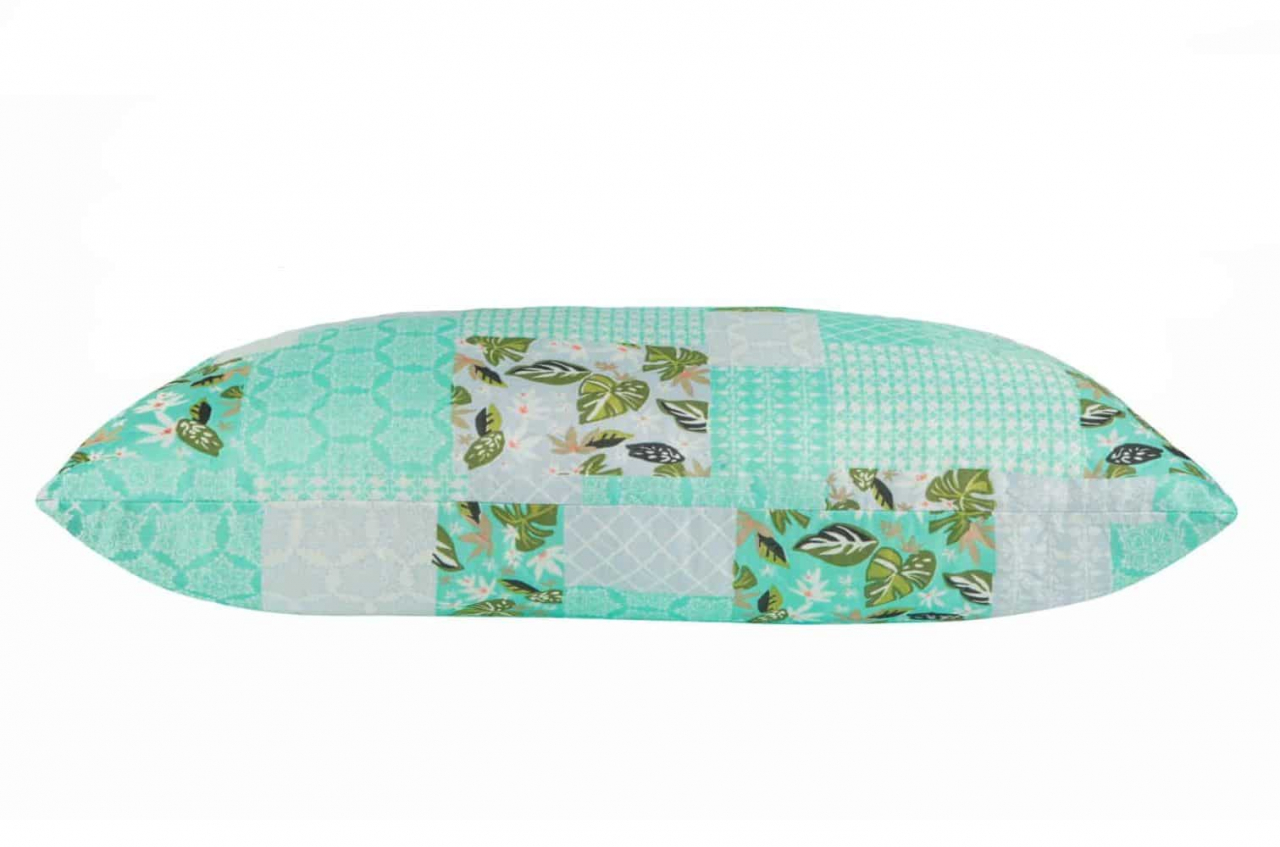 Perna SomnART Green Flowers, 70x70 cm, microfibra [2]