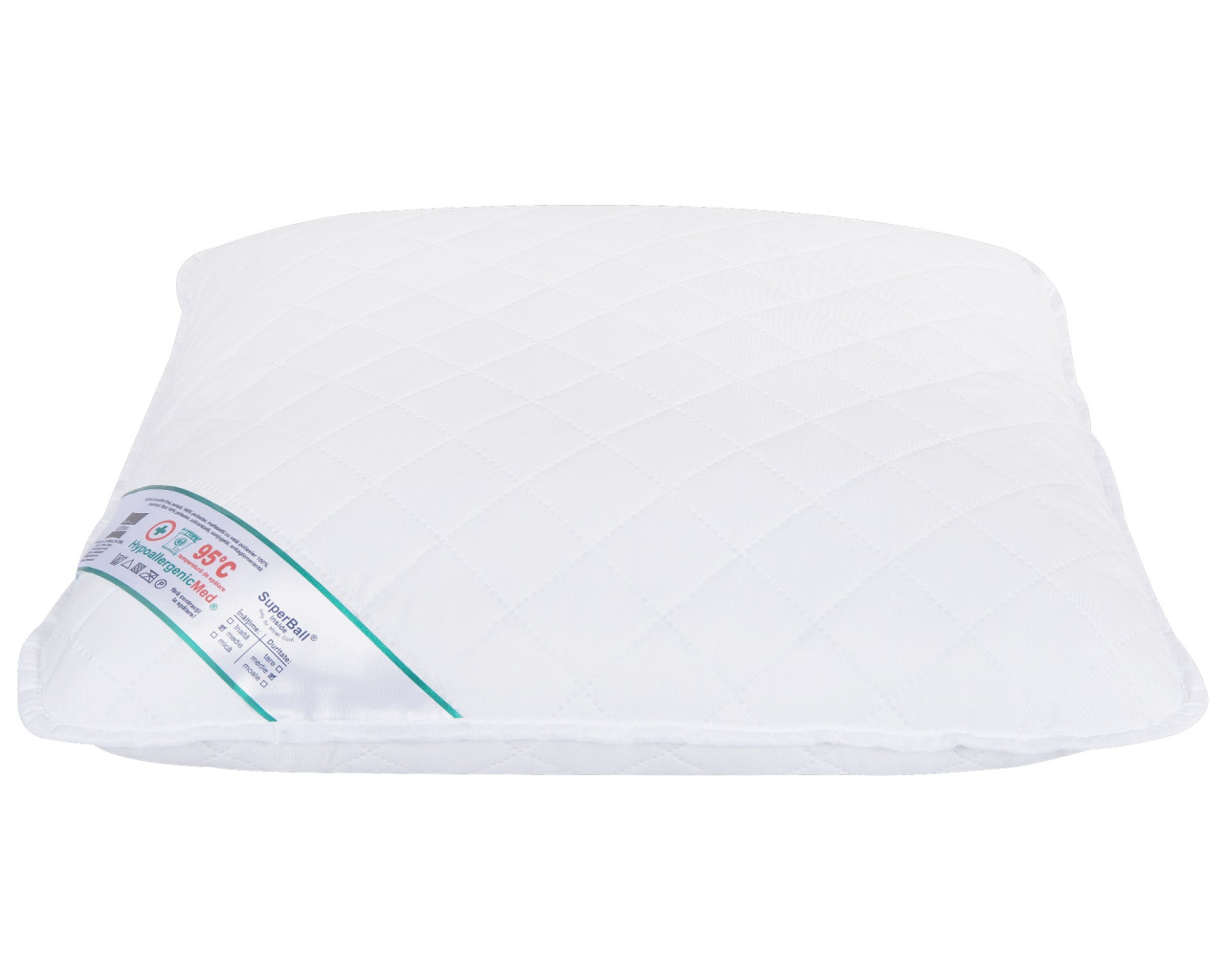 Set 4 perne matlasate microfibra HypoallergenicMed Somnart, lavabile la 95°C, 70 X 70 [4]