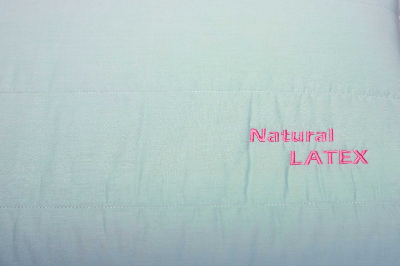 Perna Somnart LATEXCEL, 66x38x14 cm, latex natural, husa bumbac 100%, bleu [2]