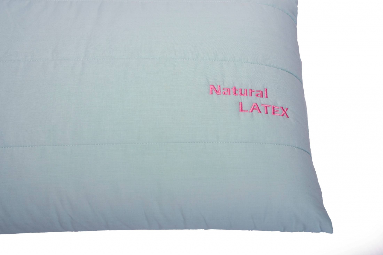 Perna Somnart LATEXCEL, 66x38x14 cm, latex natural, husa bumbac 100%, bleu [3]