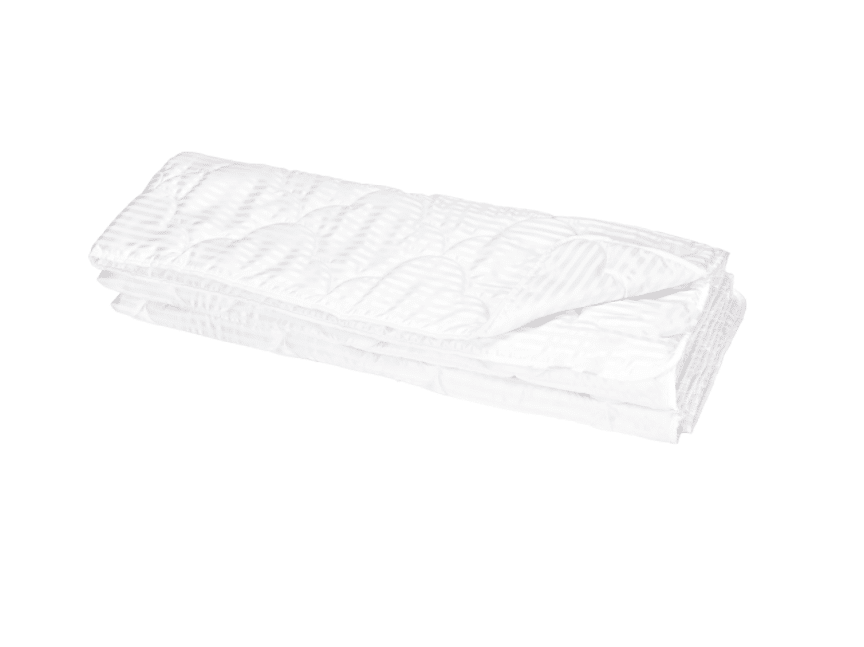 Pilota 150x200 cm microfibra striata alba matlasata, Somnart, 200 g, de vara, model lacrimi [7]