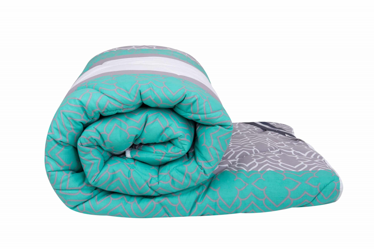 Pilota de iarna matlasata Selena Somnart, 150x200 cm, policotton imprimat, sezon rece, 400 g/mp [3]