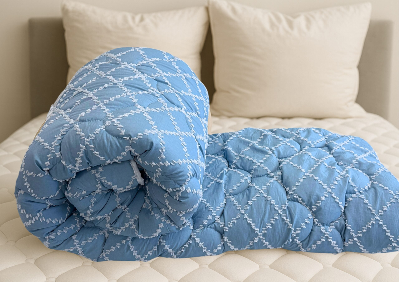 Pilota Duo Comfort Azure 180×200, Somnart, matlasata, umplutura medie-groasa 300 gr/mp, pentru primavara – toamna [4]