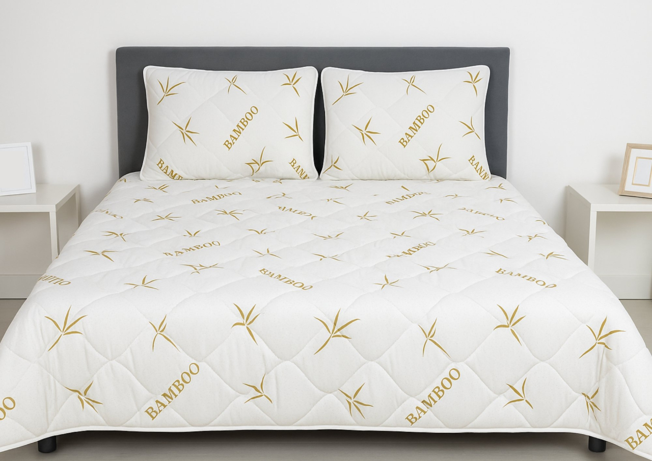 Pilota matlasata Bambus Confort Somnart, 140x200 cm, 500 g, microfibra, iarna, foarte groasa [2]