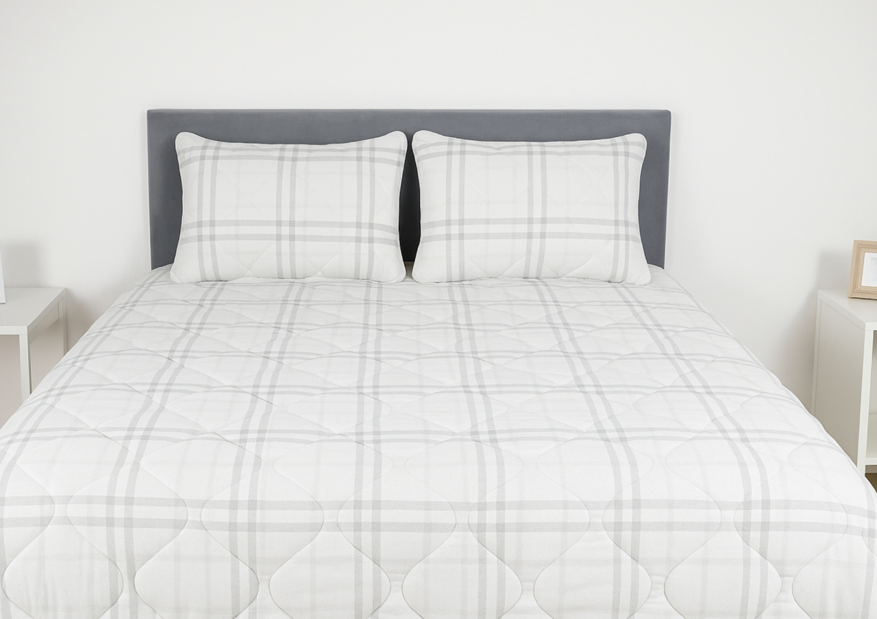 Pilota matlasata Grid Confort Somnart, 200x220 cm, 500 g, microfibra, iarna, foarte groasa [2]