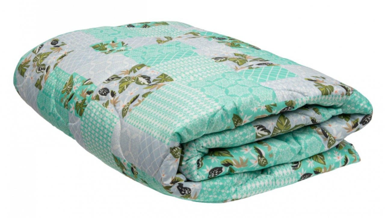 Pilota matlasata Ultrasleep Green Flowers Somnart, 200x220 cm, 250 g, microfibra, lavabila la 40°C [3]