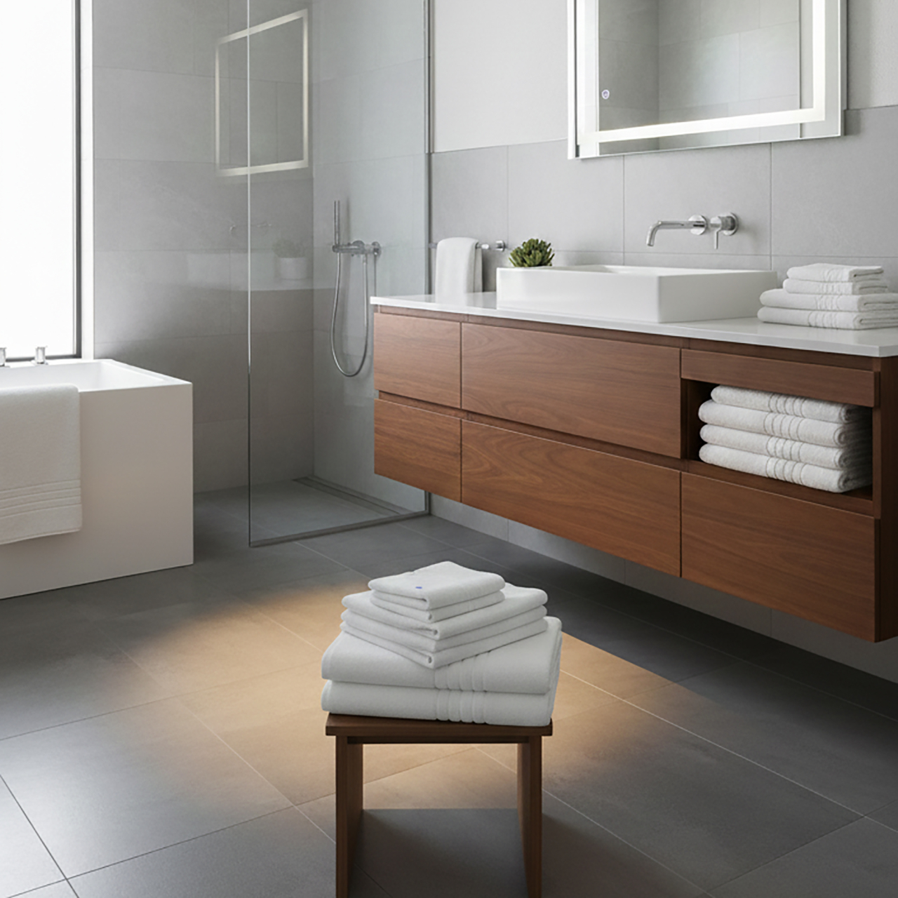 Prosop baie luxury din bumbac 100%,600g/mp,alb-G095 [3]