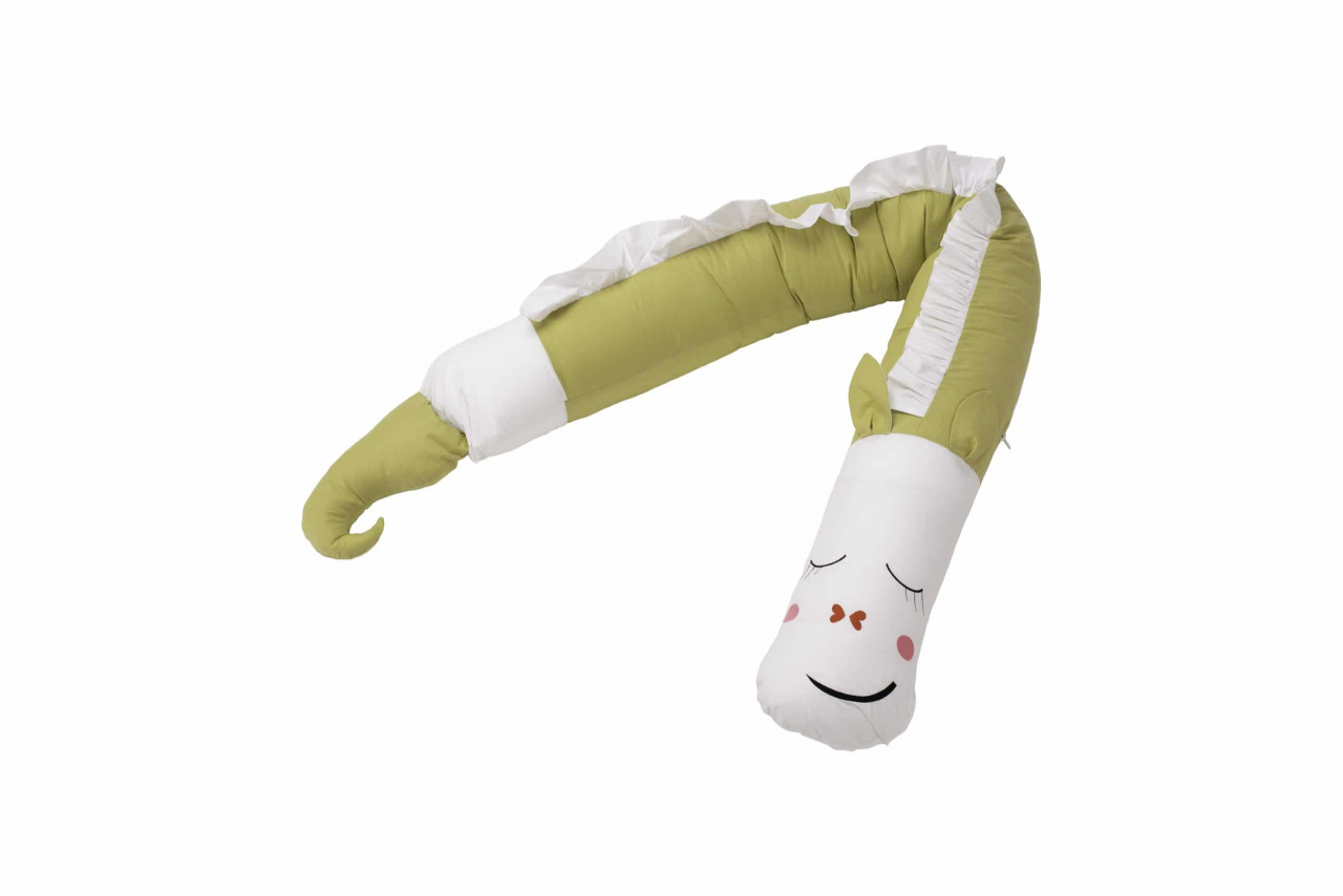 Protectie laterala pentru patut, Dragon, Verde, 25x180 cm [1]