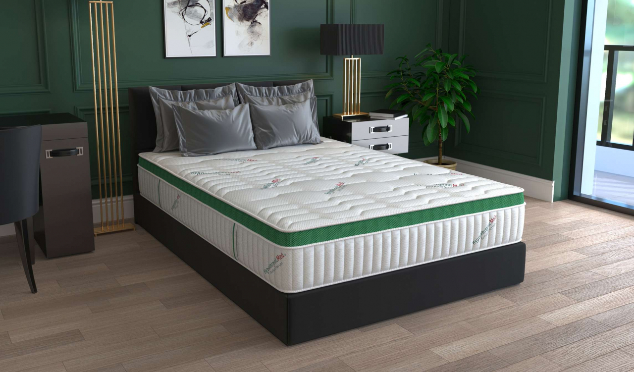 Saltea cu arcuri HypoallergenicMed Primo Protect 140x200, înălțime 23 cm, ortopedică, husă tratament antialergic, fermitate mediu-tare, sistem aerisire 3D [5]