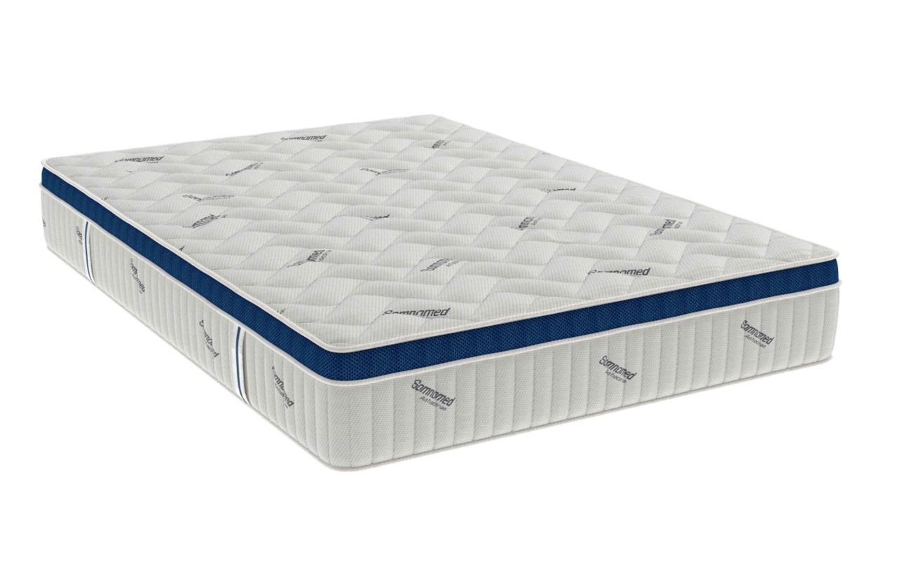 Saltea cu arcuri Somnomed Complete Care 4Family 160x200, înălțime 26 cm, spumă cu memorie, husa tratament antifungic, fermitate mediu-tare, sistem aerisire 3D [8]