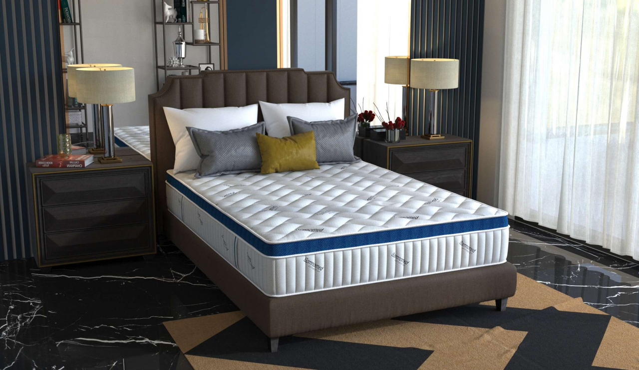 Saltea cu arcuri Somnomed Complete Care 4Family 160x200, înălțime 26 cm, spumă cu memorie, husa tratament antifungic, fermitate mediu-tare, sistem aerisire 3D [4]