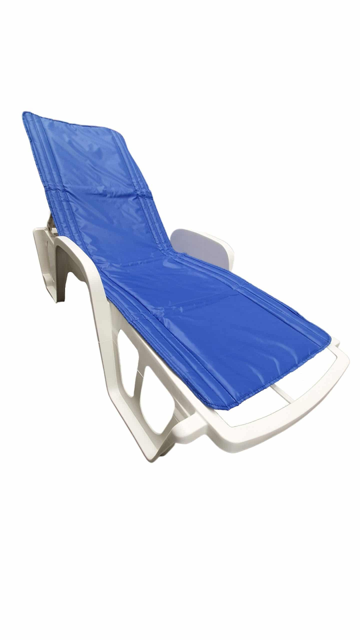 Saltea cu interior vatelină Somnart 60x190, înălțime 1 cm, pentru șezlong, două segmente, husă impermeabilă, culoare bleumarin [6]