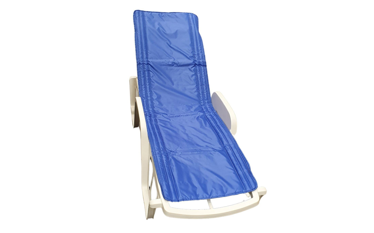 Saltea cu interior vatelină Somnart 60x190, înălțime 1 cm, pentru șezlong, două segmente, husă impermeabilă, culoare bleumarin [2]