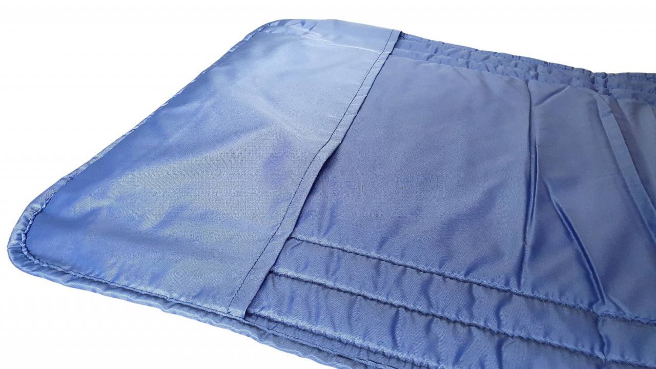 Saltea cu interior vatelină Somnart 60x190, înălțime 1 cm, pentru șezlong, două segmente, husă impermeabilă, culoare bleumarin [3]