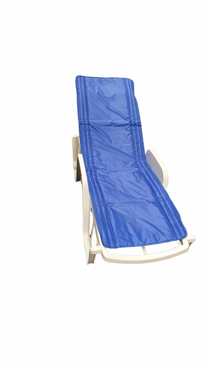 Saltea cu interior vatelină Somnart 60x190, înălțime 1 cm, pentru șezlong, două segmente, husă impermeabilă, culoare bleumarin [5]