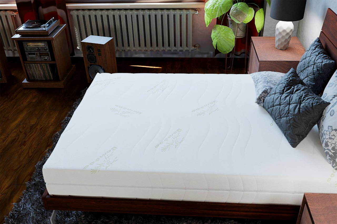 Saltea cu memorie 3D Somnart Memory Bambus 180x200, înălțime 16 cm, husă cu bambus lavabilă și detașabilă cu fermoar, mânere, fermitate medie [2]