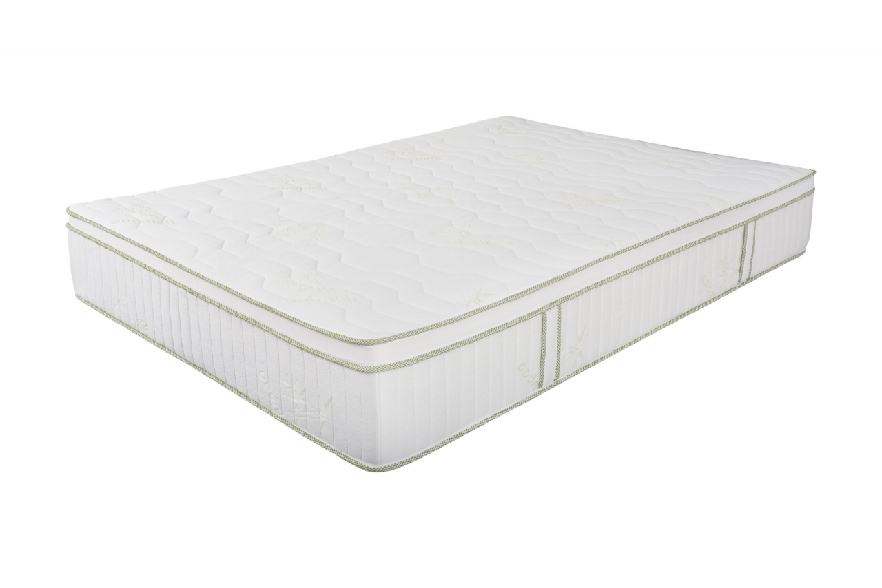 Saltea cu memorie si arcuri Bambus Super Confort Pocket Multilayer 140x200, inaltime 25 cm, husa matlasata, sistem 3D, manere, fermitate medie [7]