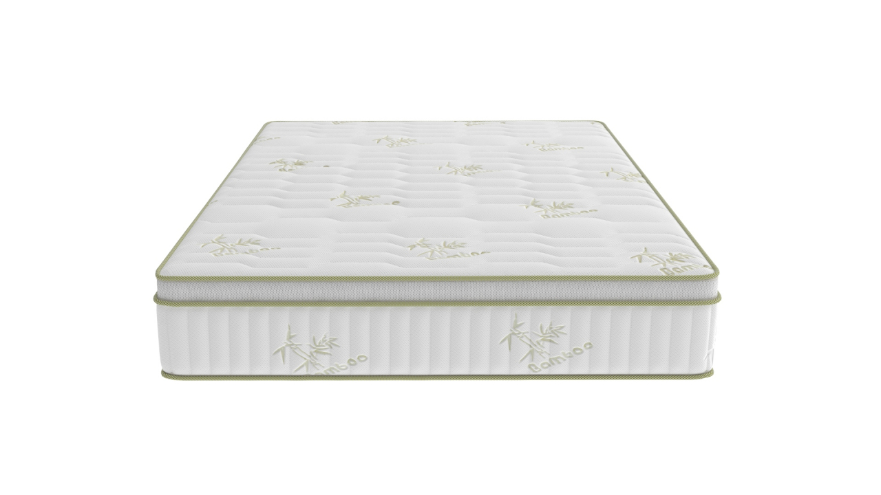 Saltea cu memorie si arcuri Bambus Super Confort Pocket Multilayer 140x200, inaltime 25 cm, husa matlasata, sistem 3D, manere, fermitate medie [6]