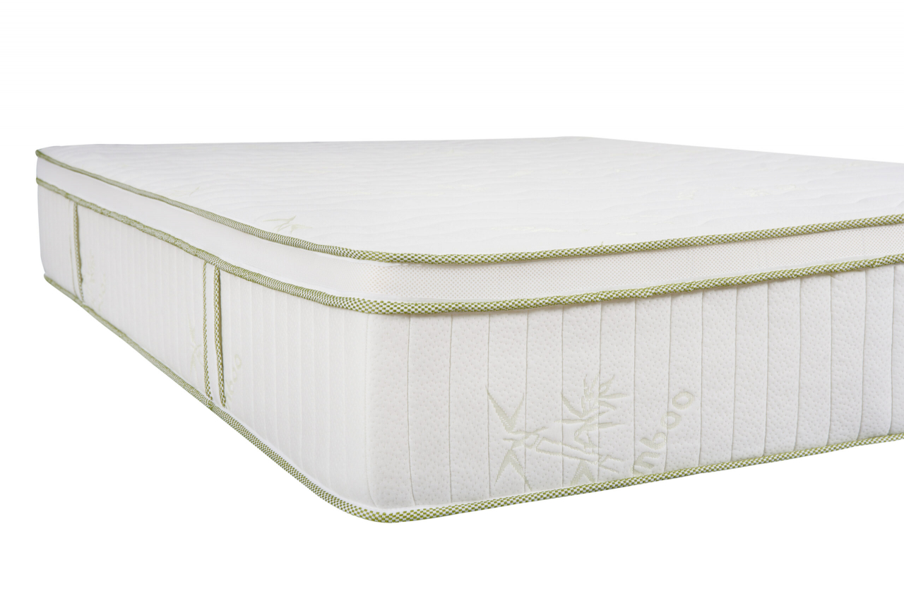 Saltea cu memorie si arcuri Bambus Super Confort Pocket Multilayer 140x200, inaltime 25 cm, husa matlasata, sistem 3D, manere, fermitate medie [8]