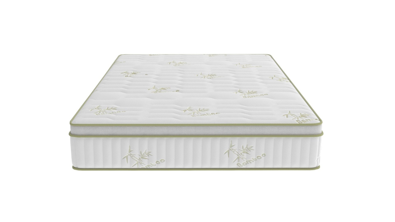 Saltea cu memorie si arcuri Bambus Super Confort Pocket Multilayer 90x200, inaltime 25 cm, husa matlasata, sistem 3D, manere, fermitate medie [5]