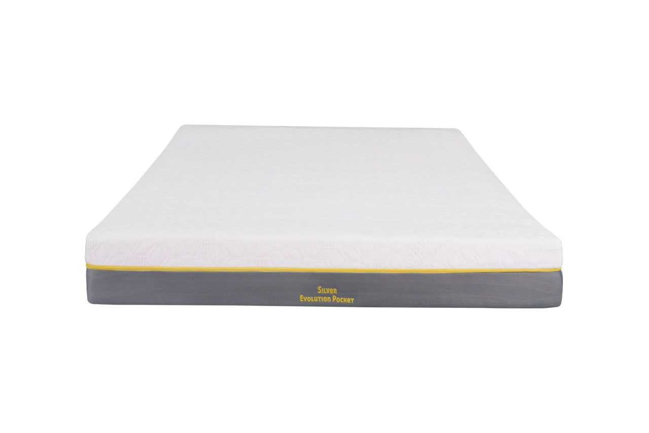 Saltea cu memorie și arcuri individuale Somnexpert Silver Evolution Pocket Spring 90x200, înălțime 24 cm, husă detașabilă, fermitate medie [3]