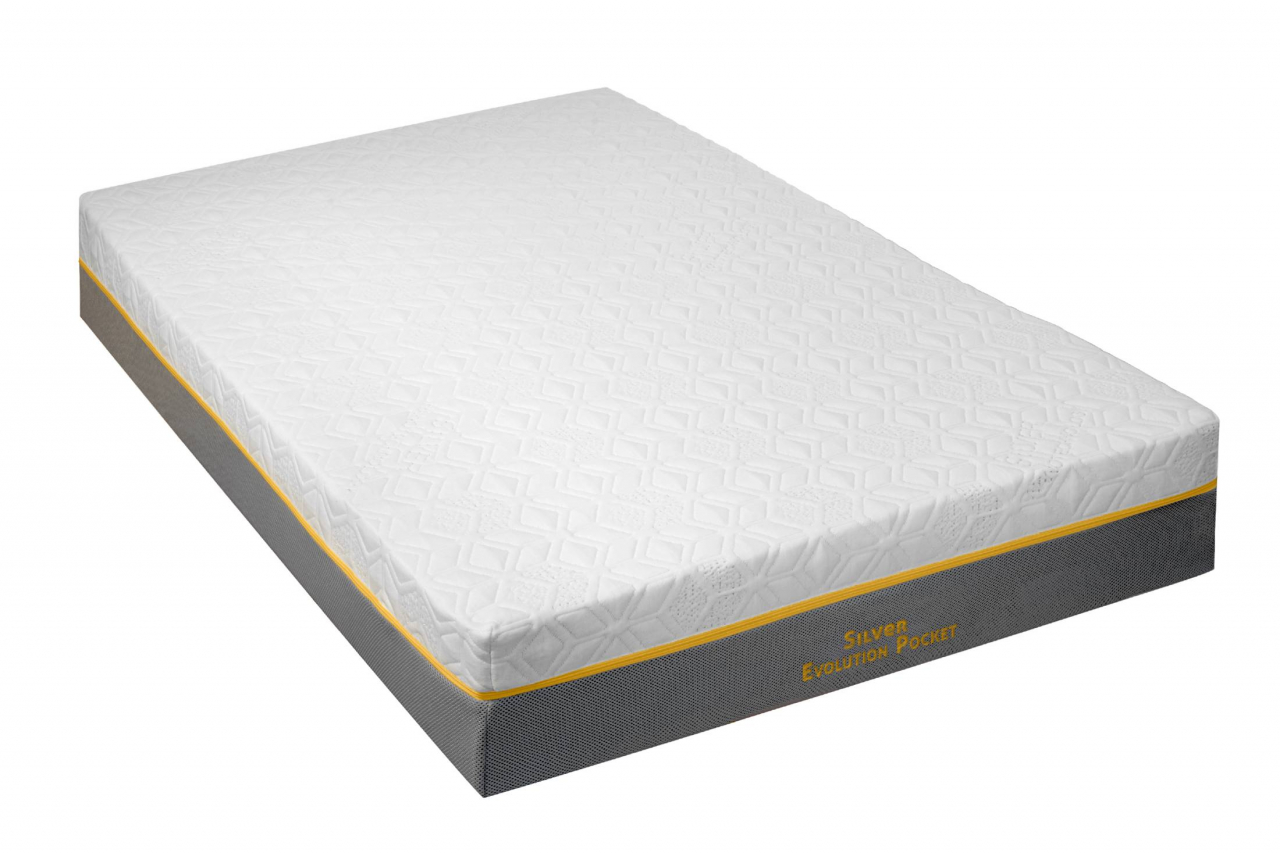 Saltea cu memorie și arcuri individuale Somnexpert Silver Evolution Pocket Spring 90x200, înălțime 24 cm, husă detașabilă, fermitate medie [4]