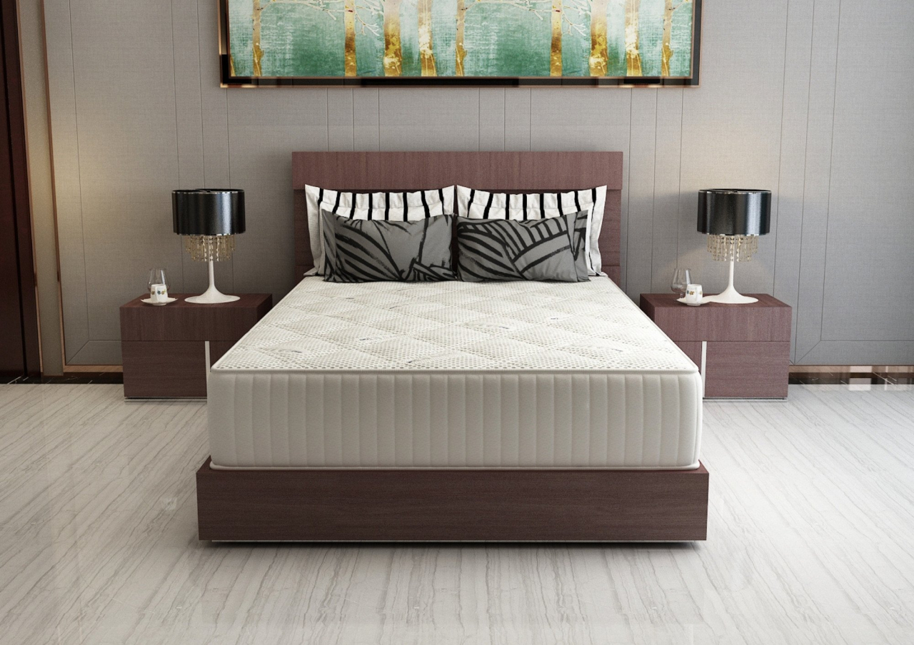 Saltea cu memorie si arcuri Silver Evolution Pocket Spring, Horeca, 120x200, inaltime 30 cm, husa tricot Silver, fermitate ridicata [6]