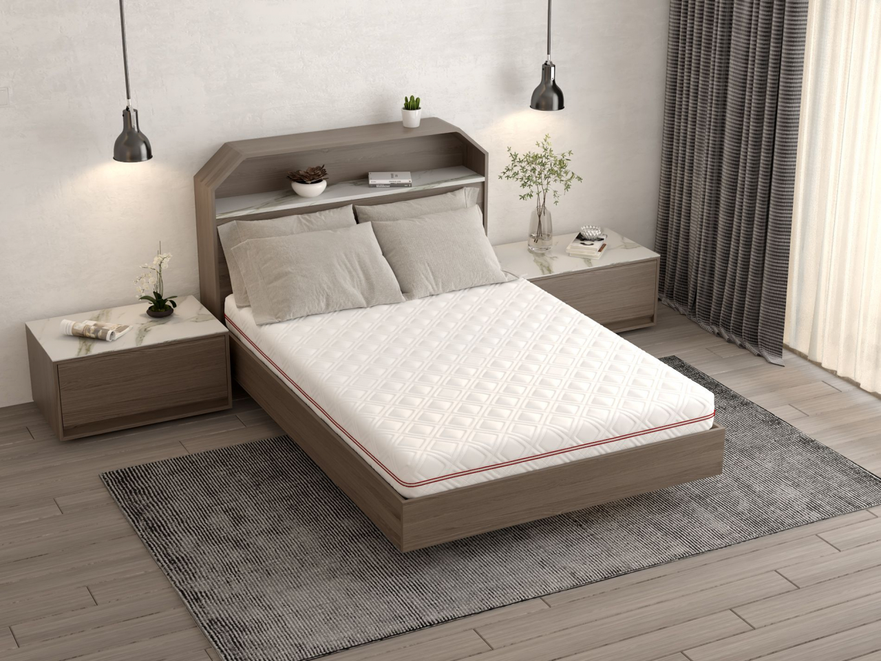 Saltea cu memorie SOMNART 180x200, înălțime 17 cm, ortopedică, husă detașabilă cu fermoar, fermitate medie [4]
