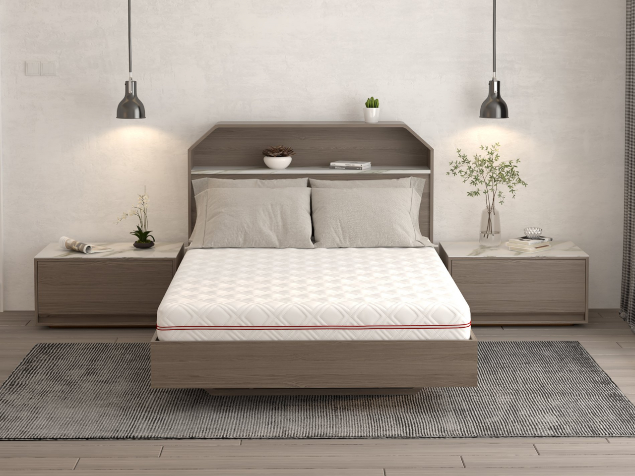 Saltea cu memorie SOMNART 180x200, înălțime 17 cm, ortopedică, husă detașabilă cu fermoar, fermitate medie [1]