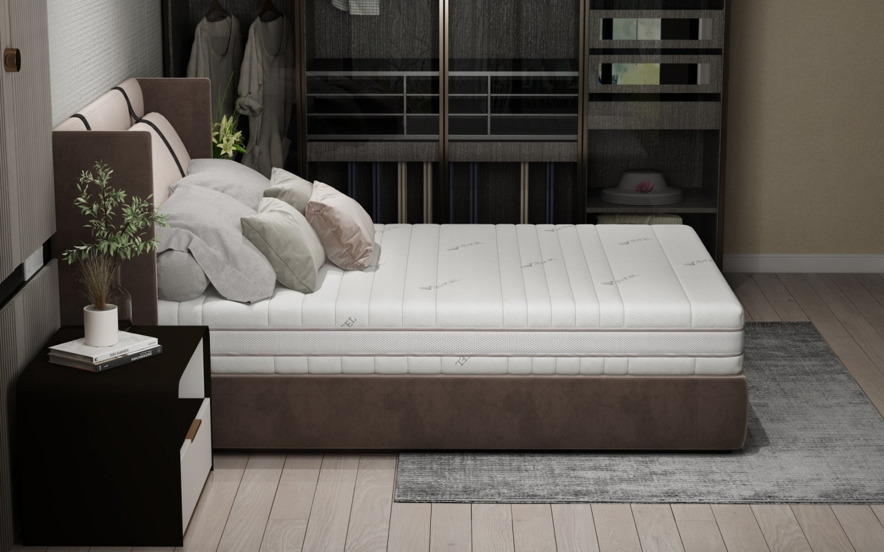 Saltea cu memorie Somnart Memory Tencel 140x200, înălțime 26 cm, 7 zone, aerisiere 3D AirMesh, husa detasabila si lavabila, fermiate medie [4]