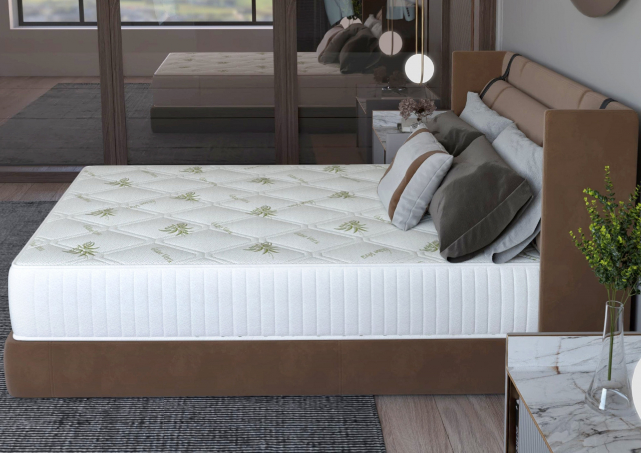 Saltea cu memorie Somnart Memory Ultimate 120x200, înălțime 24 cm, husă cu Aloe Vera, cu mânere, fermitate medie [3]