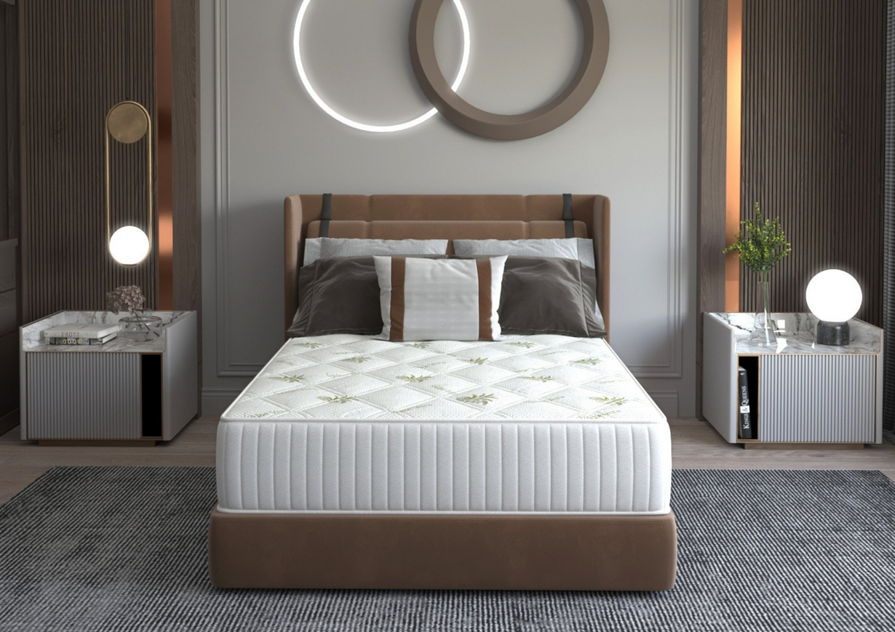 Saltea cu memorie Somnart Memory Ultimate 120x200, înălțime 24 cm, husă cu Aloe Vera, cu mânere, fermitate medie [1]