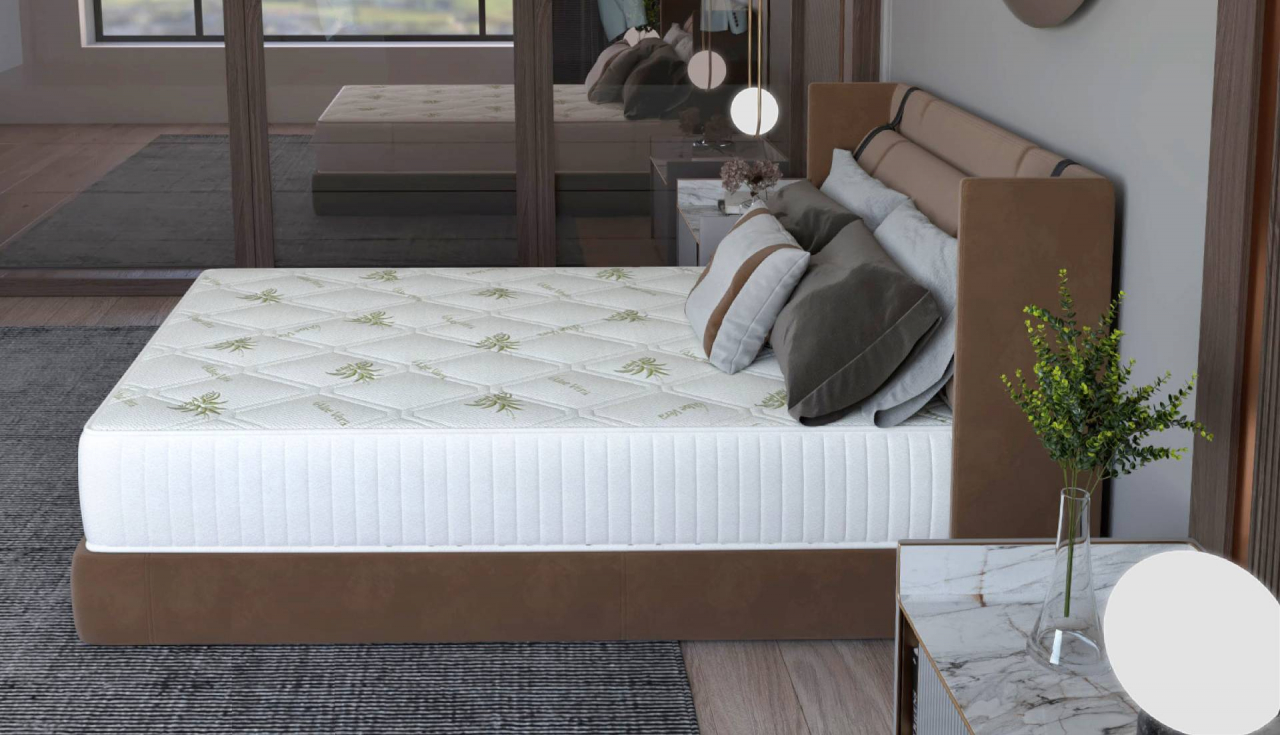 Saltea cu memorie Somnart Memory Ultimate 160x200, înălțime 24 cm, husă cu Aloe Vera, cu mânere, fermitate mare [3]