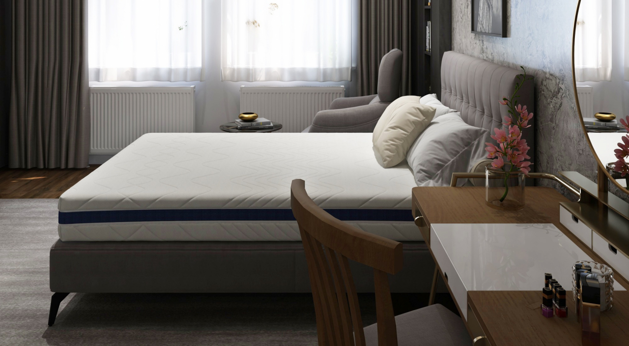 Saltea cu memorie Somnart Optimax Memory 150x200, inaltime 18cm, husa 3D detasabila si lavabila, rulata, cu manere, fermitate medie [4]