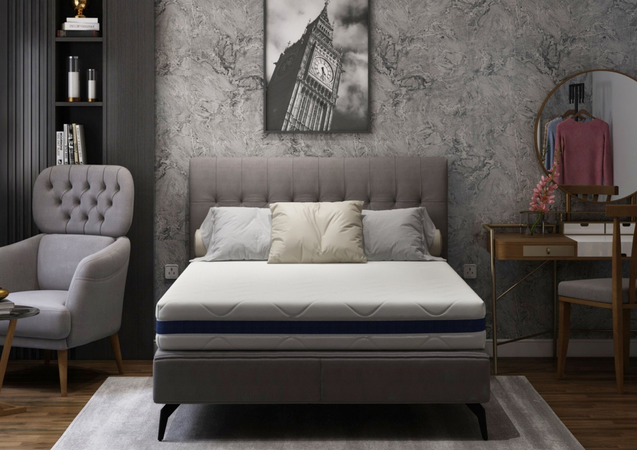 Saltea cu memorie Somnart Optimax Memory 160x200, inaltime 18cm, husa 3D detasabila si lavabila, rulata, cu manere, fermitate medie [4]