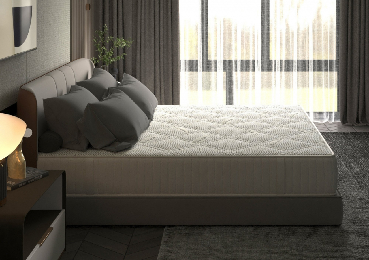 Saltea cu memorie Somnart Silver Relax 200x200, înălțime 24 cm, husă cu ioni de argint, cu mânere, fermitate medie [3]