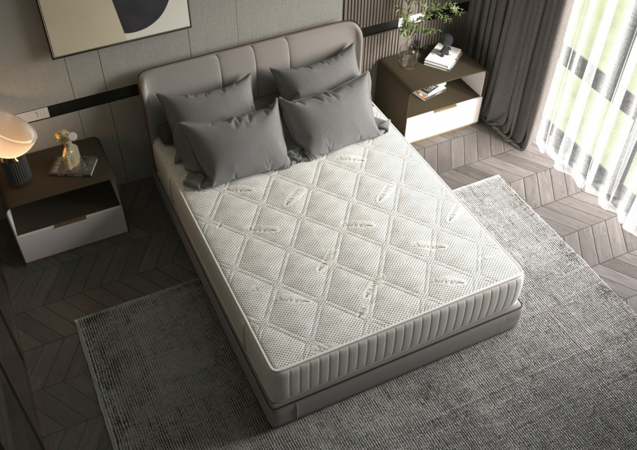Saltea cu memorie Somnart Silver Relax 200x200, înălțime 24 cm, husă cu ioni de argint, cu mânere, fermitate medie [4]